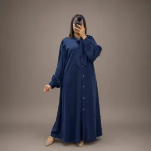Robe Longue Nawaim avec Col à Nœud