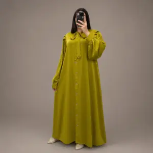 Robe Longue Nawaim avec Col à Nœud