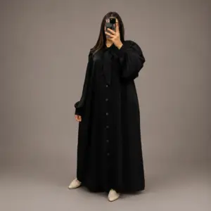 Robe Longue Nawaim avec Col à Nœud
