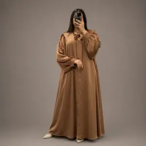 Robe Longue Nawaim avec Col à Nœud
