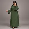 Robe Longue Plissée avec Laçage Latéral