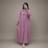 Robe Longue zoom avec Col à Nœud Froncé